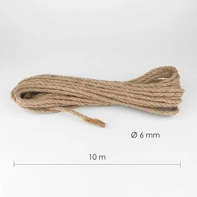 Immagine prodotto di Corda di iuta e canapa da 6 mm, 10 m