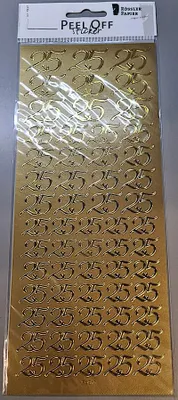 Produktbild von Rössler Papier – Peel Off Sticker – Gold (25 Stück) ein Blatt