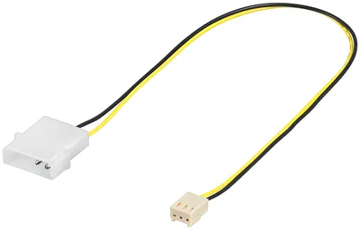 Produktbild von Goobay 93627 Lüfter Adapterkabel 2pol. Stecker -> 3pol. Stecker 30cm bulk