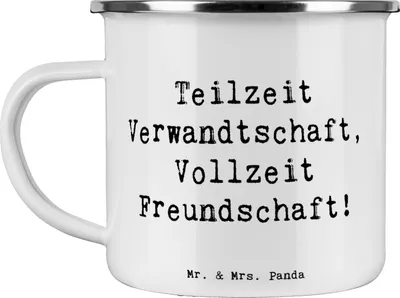 Produktbild von Mr. & Mrs. Panda Pott Spruch Halbbruder Freundschaft - Weiß - Geschenk, Verwandte, Halbgeschwister, Verbundenheit, Haferl, Familie, Weihnachten, Geschwister, Geburtstage