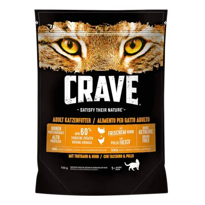 Produktbild von Crave suché krmivo Adult pre mačky s morčacím a kuracím mäsom 750g