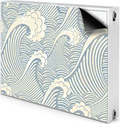 Produktbild von Magnet Heizkörper-Abdeckung Verkleidung Abdeckung Heizkörperabdeckung 90x60 cm  - Wellen, Ozean