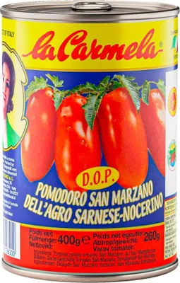 Produktbild von Pomodoro San Marzano 400g geschälte Tomaten - La Carmela