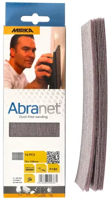 Produktbild von Mirka Schleifstreifen Abranet 70x198 mm Klett Korn P180 10 Stk