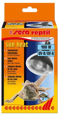 Produktbild von sera reptil sun heat 100 W - Sonnenlicht-Tageslampe für Terrarien, Black