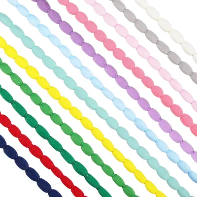 Mini Pom Pom Fransenband, 84 Yards, 12 Farben, Polyester