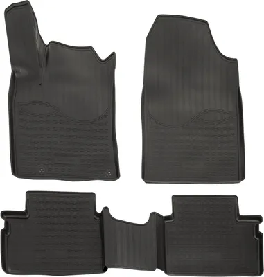 Image de Tapis De Sol En Caoutchouc TPE Pour Kia X Ceed Depuis 2018 4pcs, Système de Fixation Bord Haut Noir Antidérapant Toutes Saisons