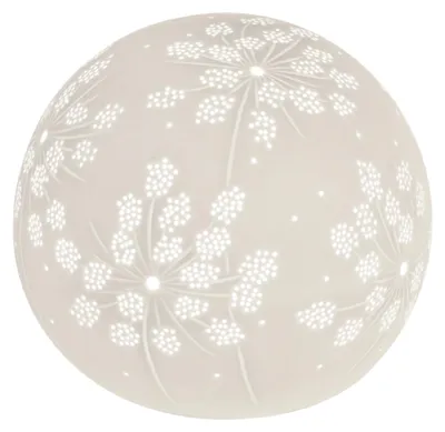 Produktbild von formano Bollweg Lampe Kugel Allium weiss aus Porzellan mit Durchbruch Kugellampe 16cm