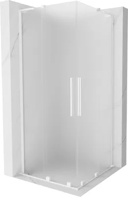Zdjęcie produktu dla Mexen Velar L Duo Kabina Prysznicowa 90x90 cm Szron Biała Rozsuwana