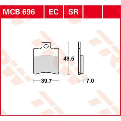 Produktbild von TRW Bremsbeläge Satz MCB696EC