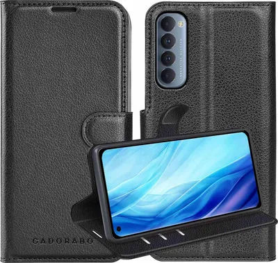 Obrázek produktu pro Cadorabo Case for Oppo Reno4 PRO in PHANTOM BLACK Ochranné pouzdro s magnetickým zavíráním, funkcí stojánku a flipovým krytem se slotem na karty Etui Mobile Flap Case Book Tasche