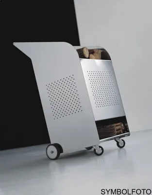 Brennholzwagen aus Edelstahl AISI 304 Graepel Hightech W.O.W - Indoor Kaminholzwagen