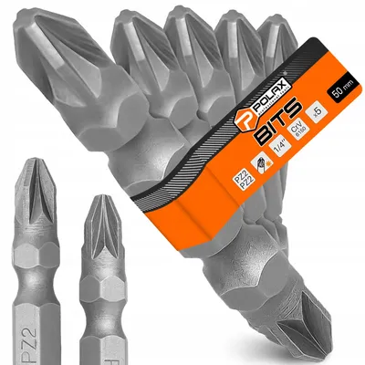 Produktbild von Polax Doppelbit PZ2 50mm 1/4 Zoll magnetisch 5 Stück