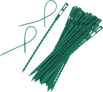 Zdjęcie produktu dla 100PCS Opaski do drzew Regulowane opaski do roślin Opaski ogrodowe Elastyczne opaski kablowe do roślin do podtrzymywania krzewów różanych
