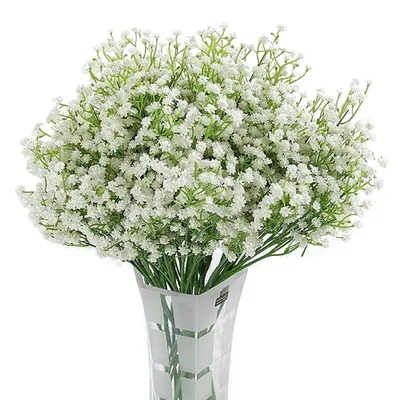 12er-Pack Kunst-Gypsophila, Weiß, 51 cm, für Hochzeit & DIY