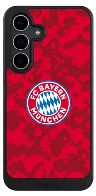 Produktbild von NIVOCASE Hülle für Samsung Galaxy S25 FE  Handyhülle NIVOcore Case Schwarz FC Bayern München Camouflage FCB