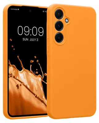 Produktbild von kwmobile Hülle kompatibel mit Samsung Galaxy A55 5G - Hülle Silikon gummiert - Handyhülle - Handy Case in Fruity Orange
