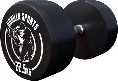 Produktbild von GORILLA SPORTS® Kurzhanteln - Einzeln, 25 kg, Gummi, Gusseisen Kern, rutschfeste, gerändelte Griffe, Schwarz - Rundhanteln,  Gewichte, Hantelset, Kurzhantelset, Dumbbells