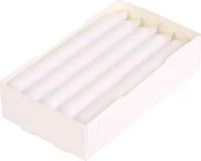 Produktbild von Tafelkerzen 10er-Set Weiß Stabkerzen Leuchterkerzen Tischdeko Spitzkerzen