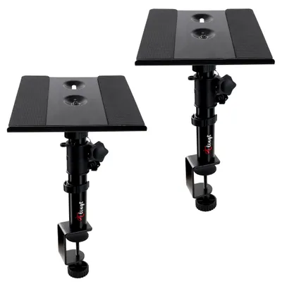 Immagine prodotto di Supporto per altoparlanti - Morsetto da scrivania - 22,5 x 24 cm - Inclinabile - Set di 2