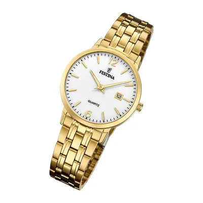 Produktbild von Festina Damen Uhr Klassik F20514/2 Edelstahl Elegant Armband-Uhr gold UF20514/2