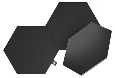 Zdjęcie produktu dla Nanoleaf NL42-0101HX-3PK, Inteligentny panel, Wi-Fi, Czarny, 16000000 kol., 3 szt.