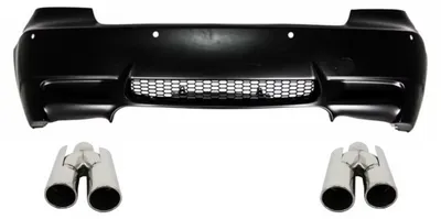 Obrázok produktu pre Zadný nárazník pre BMW radu 3 E92 E93 (2006–2010) s koncovkami výfuku v dizajne M3.