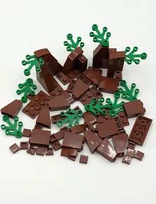 Image de LEGO® MOC Arbre Forêt Set Petit Rouge Marron Vert NOUVEAU ! Quantité 80x
