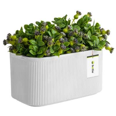 Produktbild von Blumentopf Blumenübertopf Gehäuse Farbe Weiß 25,5 cm H13,5 cm Glanz Oberfläche Modern Glamour
