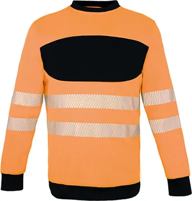 Produktbild von Korntex EOSSW | EOS Hi-Vis Workwear Arbeitspullover - Farbe: Signal Orange/Black - Größe: M