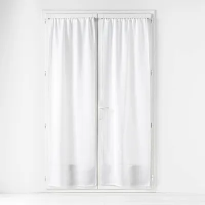 Obrázek produktu pro Sada dvou záclon s lněným efektem, CARLIN, 70 x 200 cm, bílé