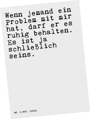 Produktbild von Mr. & Mrs. Panda Grußkarte Wenn jemand ein Problem... - Weiß - Geschenk, Postkarten, Ansichtskarte, Postkarte, Mann, Ansichtskarten, Spruch, bildkarte, Sprüche, Frau