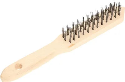 Produktbild von KOTARBAU® Hand-Drahtbürste 3-reihig Metallbürste Handbürste Reinigungsbürste zum Entgraten Entrosten Reinigen
