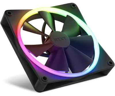 Imagen del producto de F140 RGB, paquete doble de 2 ventiladores de 140x140x26 mm (, paquete de 2 que incluye controlador RGB y controlador de ventilador, 140 mm)