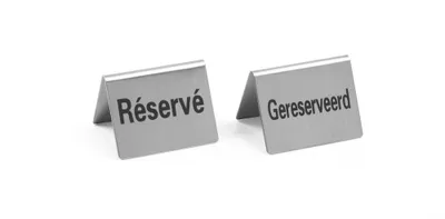 Immagine prodotto di HENDI Tischschild Reserviert - 4 Stk., Gereserveerd, 50x35x(H)40mm