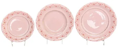 Image de Service d'assiettes Leander, Sonata, fleurs, porcelaine rose, Leander, 18 d.