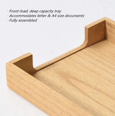 Produktbild von Famanu Dokumentenablage aus Holz - Organizer für Schreibtisch - natürliche Farbe