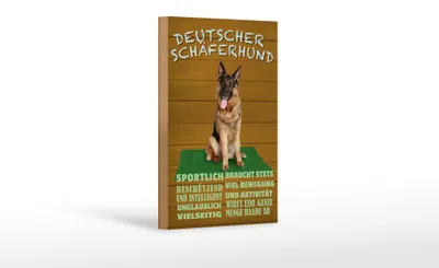 Produktbild von Holzschild Spruch 12x18cm Deutscher Schäferhund Hund