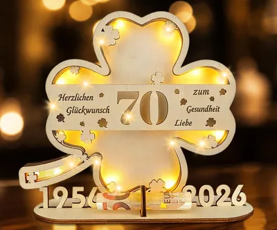 Geldgeschenk 70. Geburtstag Glücksklee