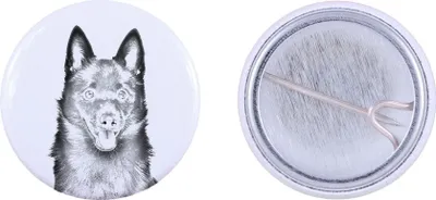 Obrázok produktu pre Schipperke – odznak s vaším psom, pridajte svoju vlastnú fotografiu, značka Art-Dog
