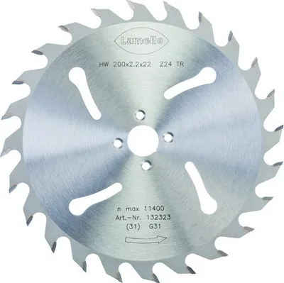 Produktbild von Lamello HW-Sägeblatt Ø 200 x 2.4 x 22 mm Z24 (für Schrauben) | 132323