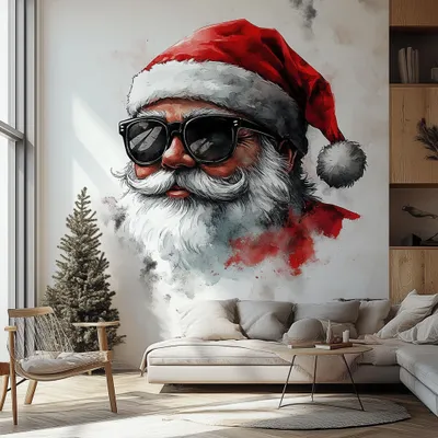 moderner Weihnachtsmann – Decords Wandtattoo, Produktansicht 1