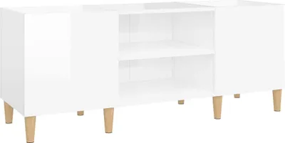 Obrázek produktu pro vidaXL Skříňka na talíře vysoký lesk bílá 121x38x48 cm Dřevěný materiál