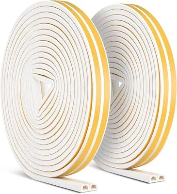 Immagine prodotto di Striscia sigillante autoadesiva da 20 m per la sigillatura di porte e finestre, resistente agli agenti atmosferici e fonoassorbente, 9 mm x 6 mm