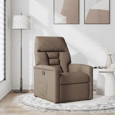 Image de vidaXL Fauteuil relax brun Tissu