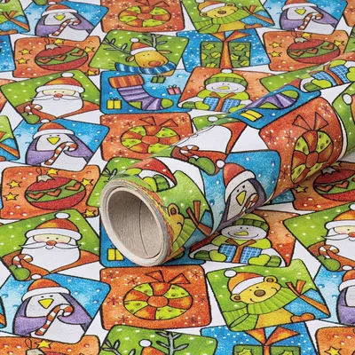 Produktbild von Geschenkpapier für Weihnachten, Weihnachtsmortive, 0,7 x 10 m - Weihnachtspapier