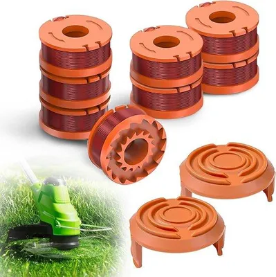 Produktbild von Famanu Grastrimmer Drahtspulen 6 Stück - langlebige Ersatzdrähte für alle 20 V Worx Grastrimmer