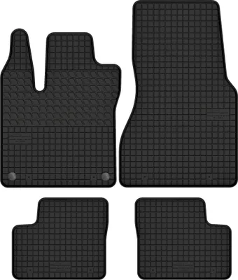 Produktbild von Gummimatten passend für Renault Twingo III (2014-)  Gummi Fußmatten Satz Schwarz + Stopper
