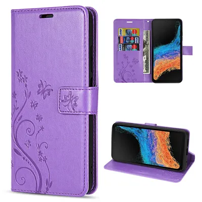 Produktbild von Hülle für Samsung Xcover 6 Pro Handyhülle Handy Tasche Flip Wallet Case Etui Lila