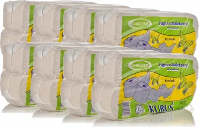 Obrázok produktu pre Papier Toaletowy Kubuś Szary 1-warstwowy 8 Rolek